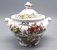 Ridgway England Staffordshire Old English Bouquet Teekanne mit Deckel H. 17cm