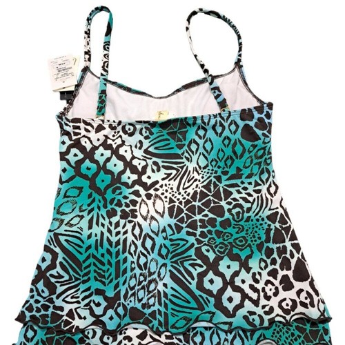 Leilani Damen Tankini Oberteil Tiermotiv blau Reise Urlaub Strand Oberteil Gr. 6 - Bild 4 von 9