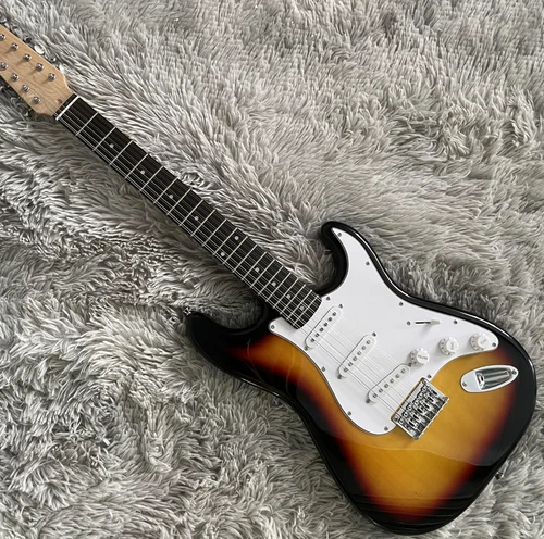 Custom ST Electric Guitar 12-strings 3ts 3S Pickups Chrome Hardware Free Ship
