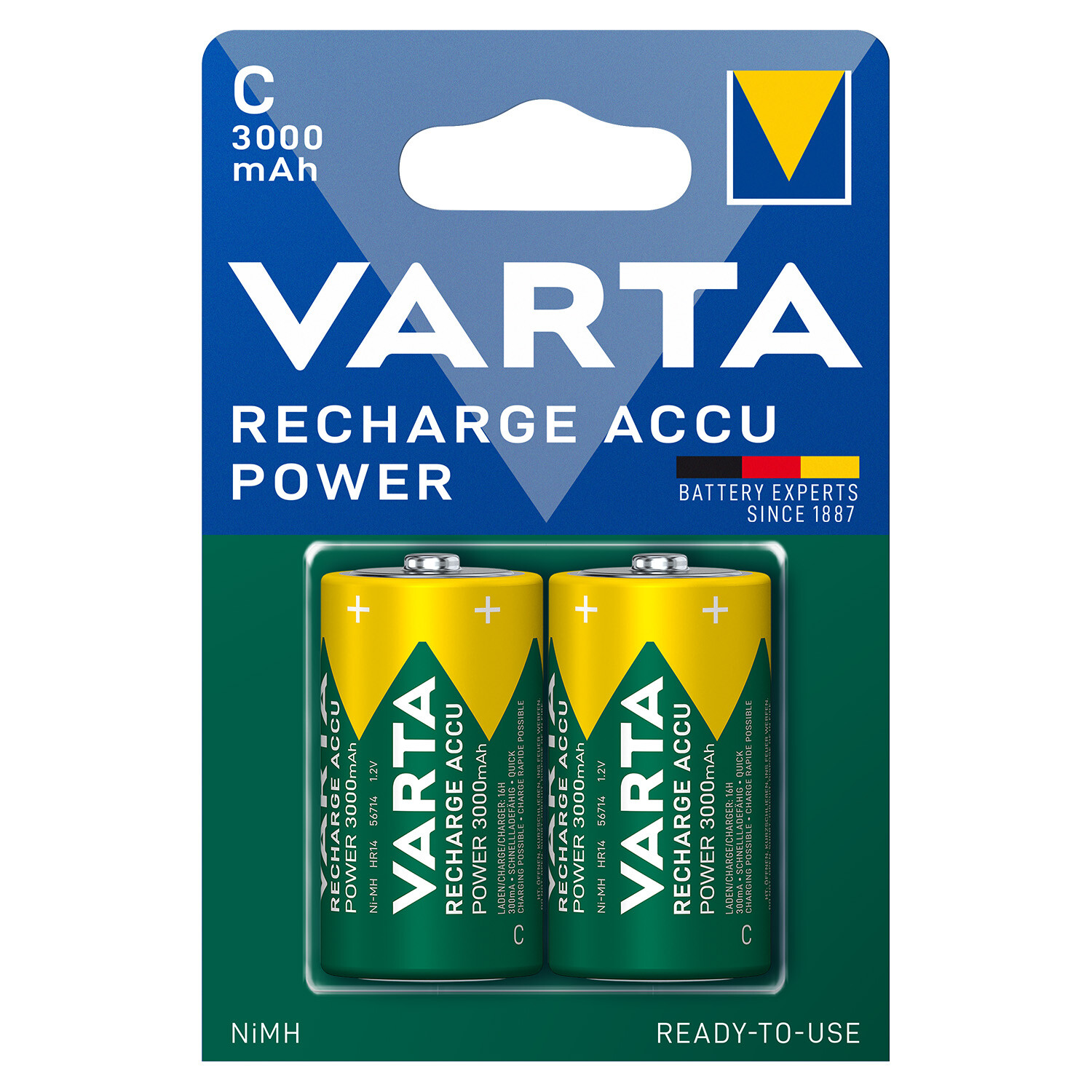 Thumbnail - Varta Akku 1,2v 3000mah 2er Blister C Baby D Mono Auswahl Lr20 Lr14