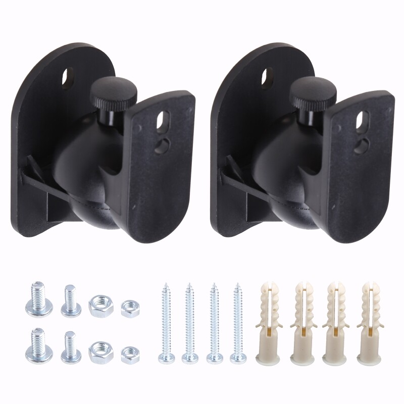 Black Soundbar Wall mounting Brackets with Adjustable 180 Degree Rotation-image