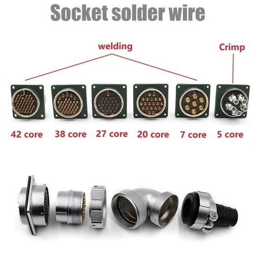 WY48TV+ZStraight-bent type double pressure plate cable plug Square flange socket - Picture 6 of 16