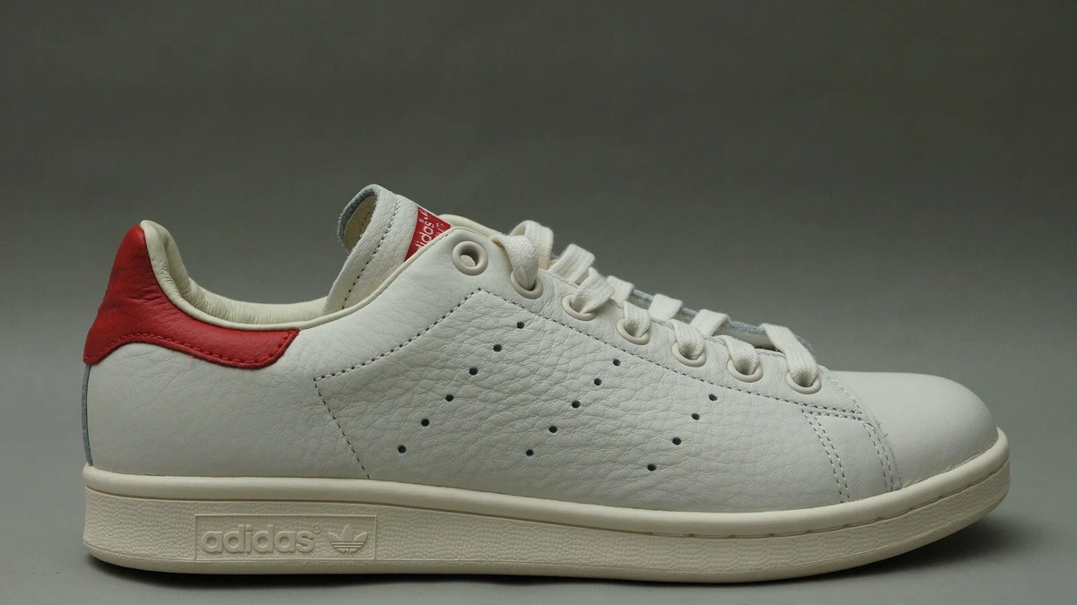 Adidas Stan Smith Mens B37898 Chalk White Scarlet Red Genuine