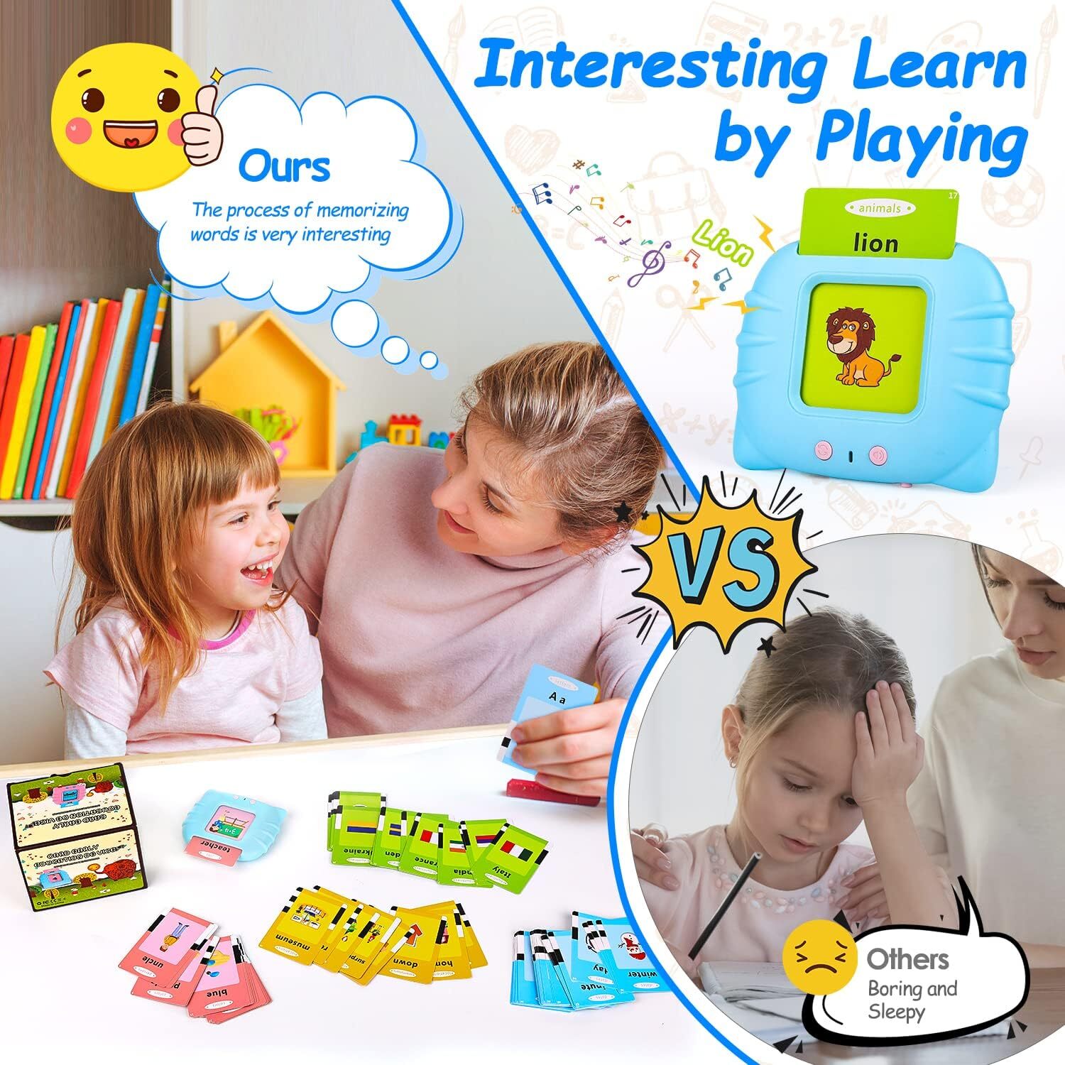 Early Education Card Machine Talking Flash Cards 384 Words Kids ...