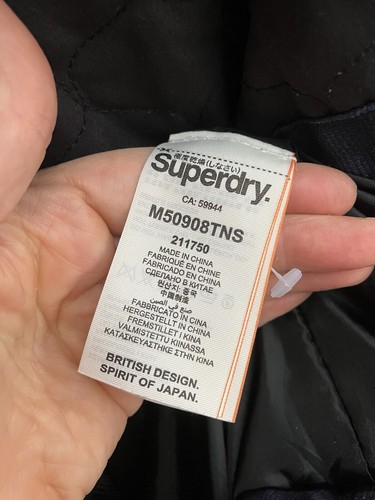 Superdry Coat M Peacoat Mariner Navy Blue Chore Jacket Utility Mens Nautical - Picture 8 of 24
