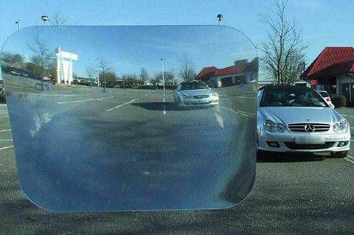 Pellicola adesivo obiettivo grandangolare inversione finestrino posteriore auto auto parcheggio - Foto 3 di 10