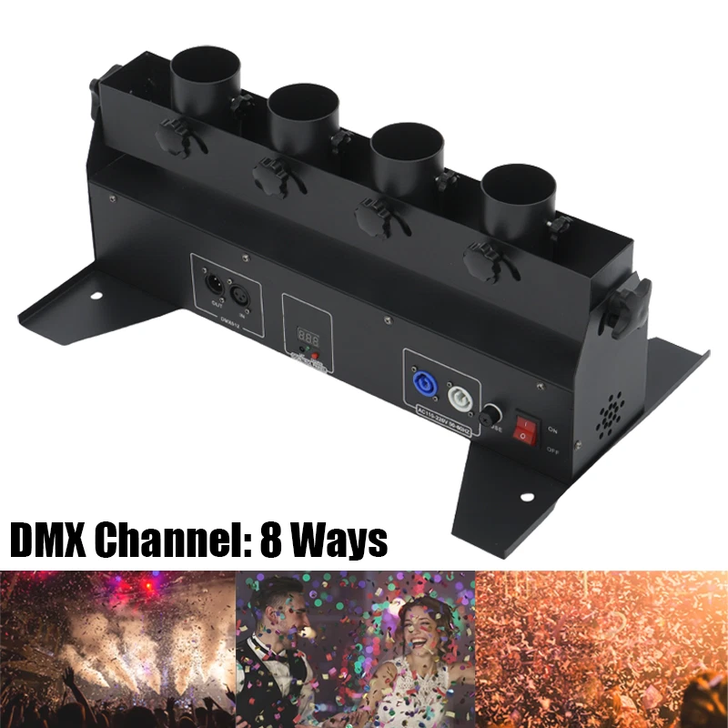 4Shots Confetti Cannon Launcher DMX Remote Stage Effect For Disco Club Reveal 8M - Image 2 of 4