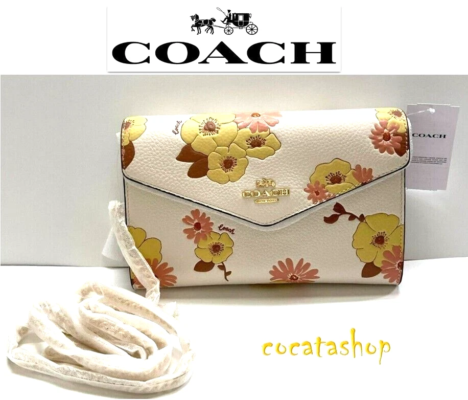 Coach floral clutch new arrivals