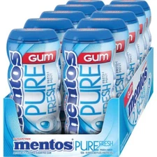 Mentos Pure Fresh Sugar-Free Chewing Gum Xylitol Fresh Mint (Bulk Pack of 10)