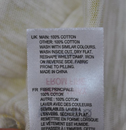 Abito T-Shirt Roba Bianca Nuovo - Beige e Verde, Jersey 100% Cotone, Taglia 10 - Foto 14 di 14