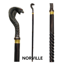 Snake Handle Walking Stick -King Cobra Head Walking Cane