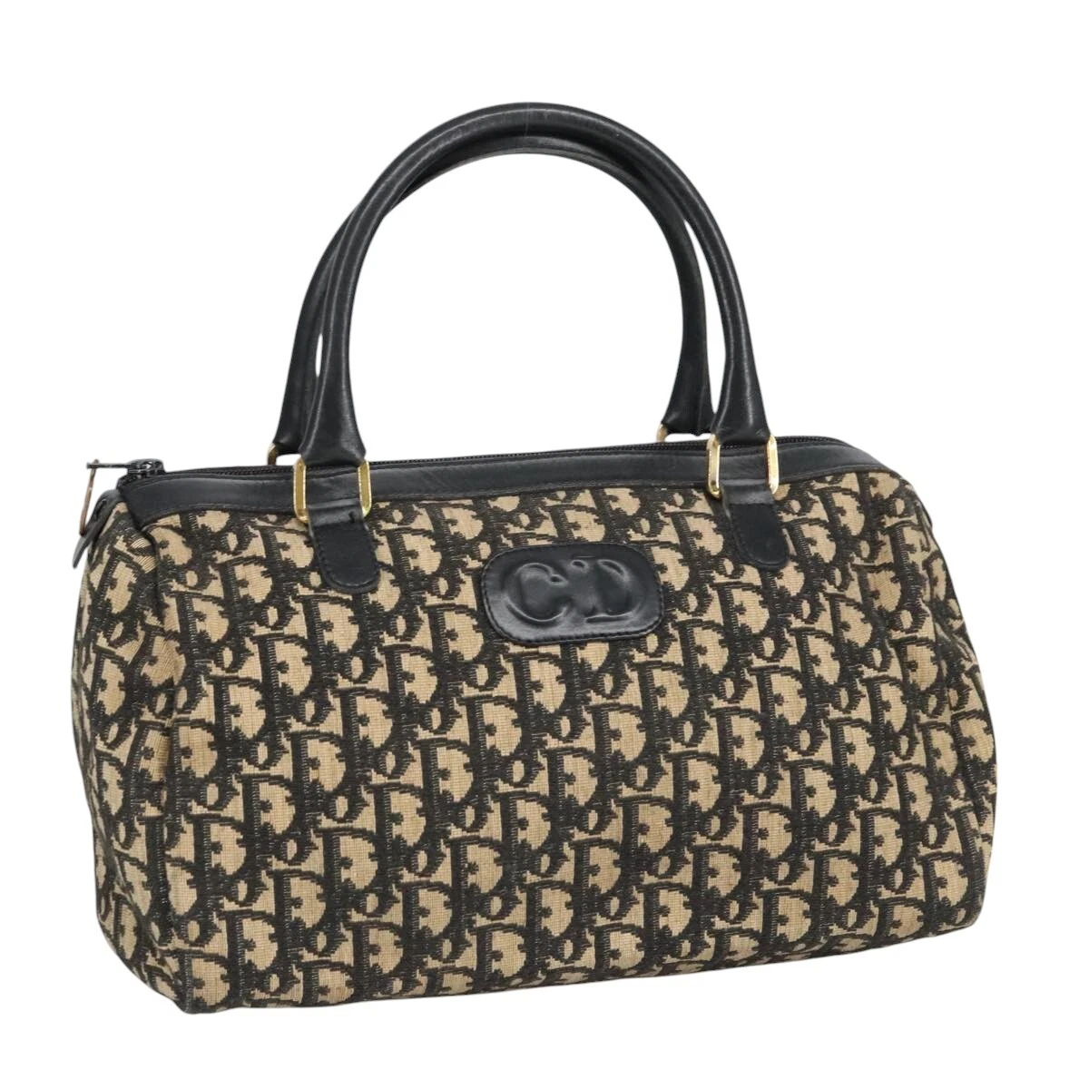 Sac à main Christian Dior trotteur toile toile bleu marine authentique ki5137