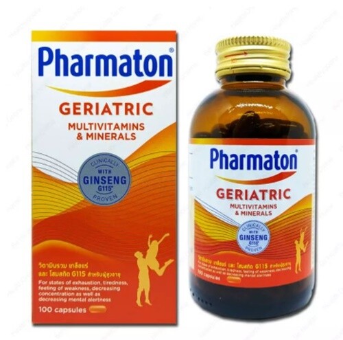 GERIATRIC PHARMATON Multi Vitamins Mineral Ginseng Extracts G115 Proven 100 Caps - Picture 8 of 13