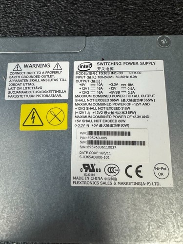 Intel FS356HM1-00 365W Switching Power Supply - Picture 2 of 4
