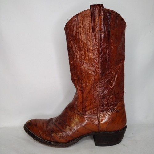 *LESEN Nocona Full Eel Western Cowboystiefel Herren Größe 8,5 D 9062 Cognac Braun - Bild 15 von 24