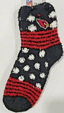 NFL Arizona Cardinals Fuzzy Soft Socks, New (HOMEGATER)