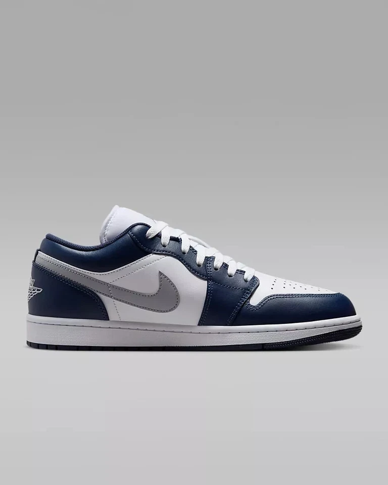 Nike Air Jordan 1 Low Midnight Navy - 553558-141 Zapatos para hombre Nuevo Talla Foto 2 de 4