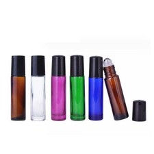 10ml Color Thick Glass Essential Oil Roller Bottles for Perfume with Metal Ball
