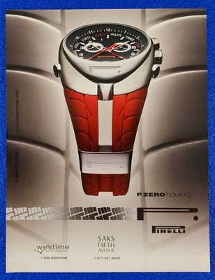 2006 PIRELLI PZERO TEMPO YACHT MEN'S SPORT WRISTWATCH ORIGINAL FASHION PRINT AD