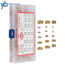 350 × M2/M2.5/M3/M4/M5/M6 metric internal thread rolled copper inserts kits