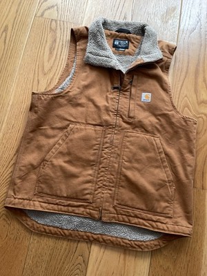 Carhartt Fleece gefütterte Weste Herren Loose Fit Workwear ärmellose Jacke 0V4277 M