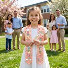 Custom Preschool Graduation Stole, Cute Graduation Sash for Little Graduates