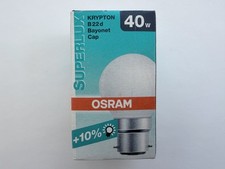 Osram Golf Ball Opal Superlux Light Bulbs 40W B22 bayonet cap pack of 10
