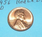 1956 D      CHOICE BILLIANT  RED UNCIRCULATED   WHEAT CENT #4