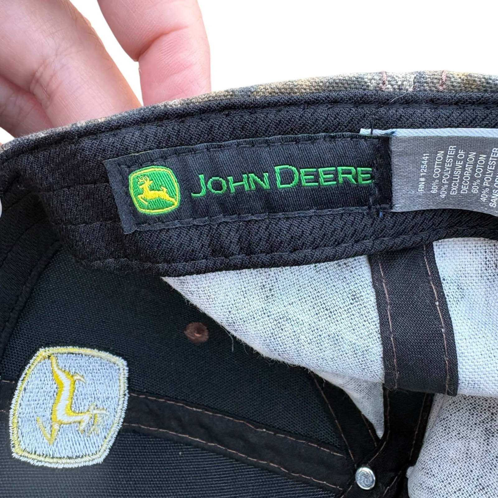 John Deere Camo Baseball Cap Adjustable Strapback… - image 3