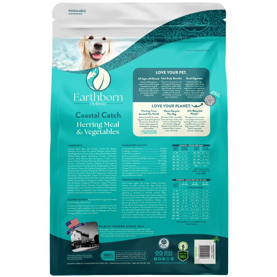 Comida seca para perros Earthborn Coastal Catch 25 lb Foto 2 de 4