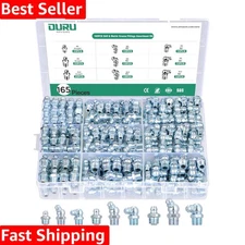 Professional 165-Piece Grease Fitting Assortment - Ideal for Automotive Use