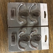 4 Double Robe Hooks Oil Rubbed Bronze Finish