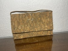 Vintage Cork Gold Purse Clutch Mimosas Made In Spain Bag With Removable Strap