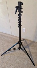 Flashpoint Pro Air-Cushioned Heavy-Duty Light Stand -Black, 9.5' w/ Umb. Mount