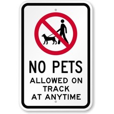 No Pets Allowed Aluminum Weatherproof Sign c00718