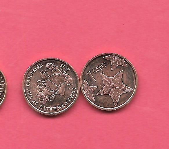 BAHAMAS KM218.2 2015 UNCIRCULATED-BU MINT-UNC 1 CENT STARFISH EXCELLENT COIN