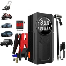 10000A Car Jump Starter With Air Compressor Pack Booster 12V PowerBank Emergency