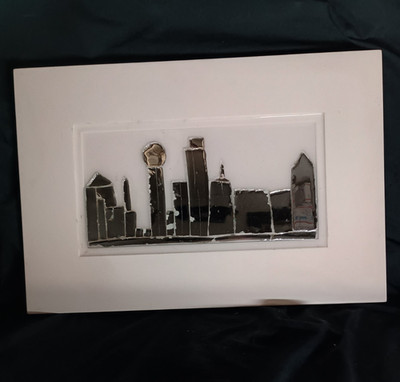 Point of View Fine Art Gallery Downtown Dallas Framed Cityscape 22.5x15.25''
