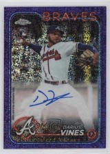 2024 Topps Chrome Rookie Purple Speckle Refractor 152/299 Darius Vines Auto 1f7m