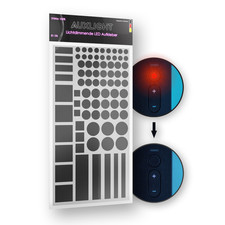 Auxlight® LED Abdeckung, Lichtdimmer Folie Tönungsfolie, Aufkleber Schwarz 100 %