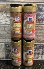 McCormick Finishing Sugar Spiced Orange Candy Cane Toffee Hazelnut Set Of 4