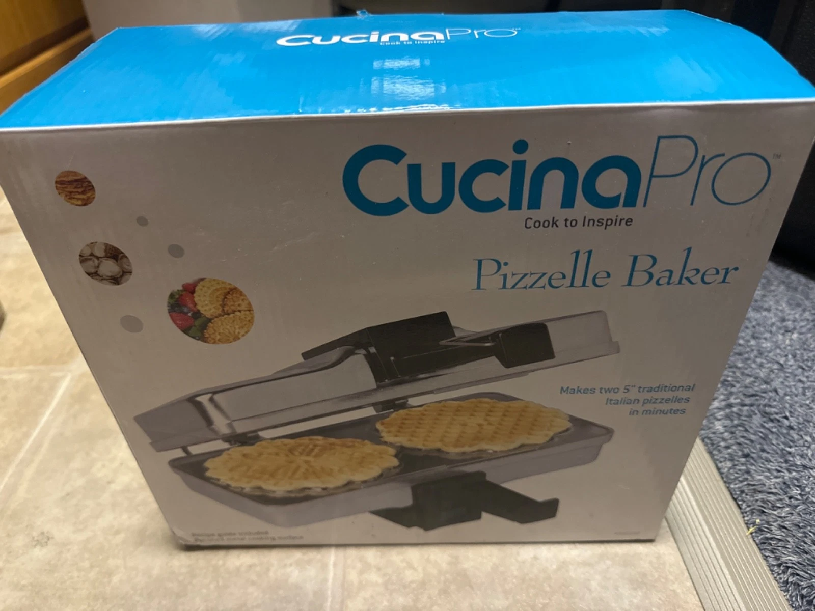 CucinaPro Pizzelle Baker Pro European Style Cook to Inspire! Brand New #220-05P
Opens in a new windo