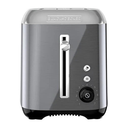 Black Stainless Steel 2 Slice Toaster Versatile Settings Extra Lift Toast Shade - Image 3 of 4