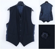 Mens Waistcoat Large Size US 42 Blue Formal Dress Vest