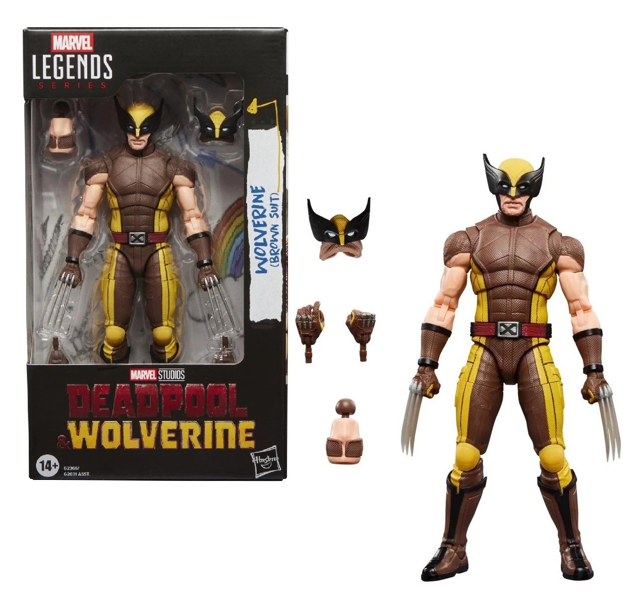 Hasbro Marvel Legends Deadpool & Wolverine Wolverine Brown Suit Action Figure - Image 2