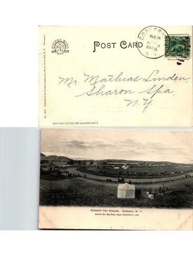 1906 Cobleskill Fair Grounds NY Pferderennen Excelsior RPPC Foto