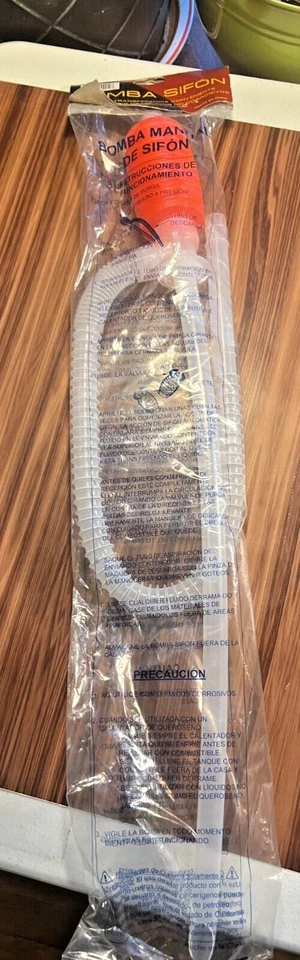 Dyna-Glo Hand Operated Siphon Pump Red Clear Plastic DH-10 Spill Less NEW - Image 3 of 4