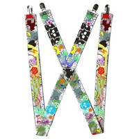 Buckle-Down Suspenders, Music Skulls Multi Color 1.5-Inch Wide Regul (Us Import)