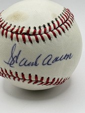 James Spence Authentication (JSA) Hank Aaron MLB Original
