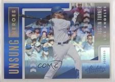 2020 Panini Absolute Unsung Heroes Blue Justin Turner #UH15 0co1